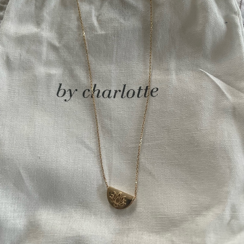By Charlotte lotus necklace